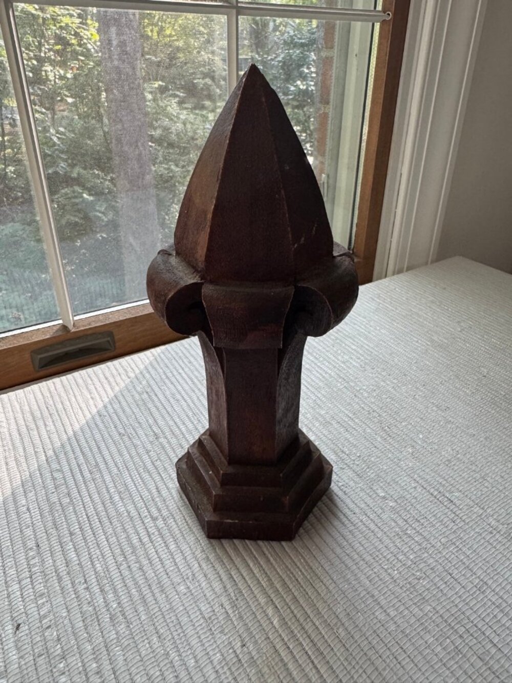Carved Wood Finial | Decorative Furniture Accent